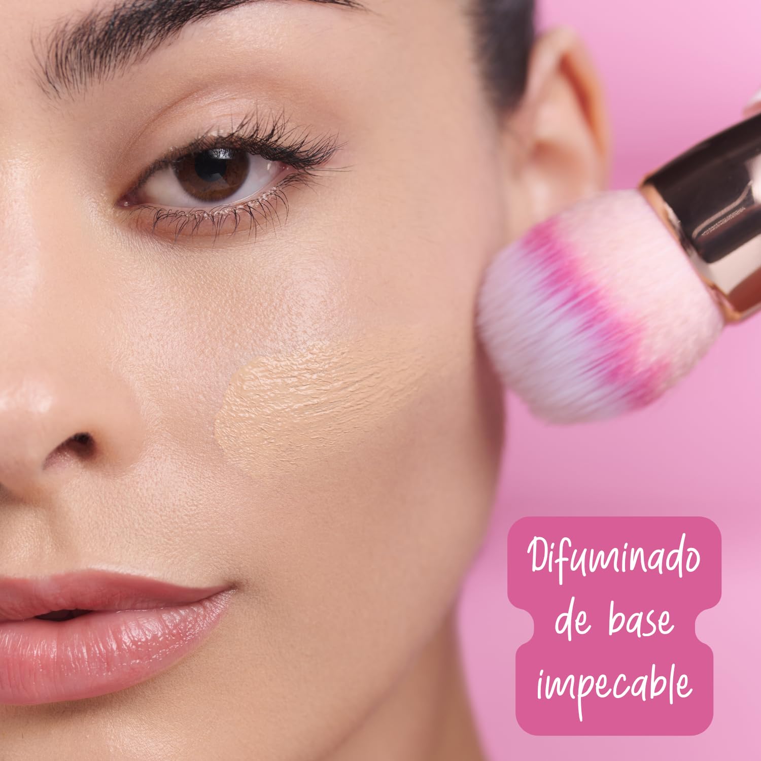Amazon.com: PINK UP Brocha angular | Maquillaje | Pinceles de